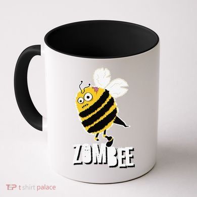 Funny Zombee Bee Zombie Halloween Bumblebee Brain Spooky Pun Coffee Mug