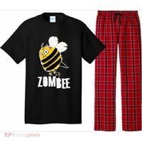 Funny Zombee Bee Zombie Halloween Bumblebee Brain Spooky Pun Pajama Set thumb 0