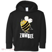 Funny Zombee Bee Zombie Halloween Bumblebee Brain Spooky Pun Toddler Hoodie thumb 0