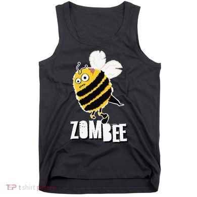 Funny Zombee Bee Zombie Halloween Bumblebee Brain Spooky Pun Tank Top