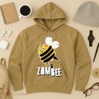Funny Zombee Bee Zombie Halloween Bumblebee Brain Spooky Pun Hoodie thumb 3
