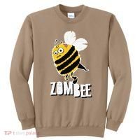 Funny Zombee Bee Zombie Halloween Bumblebee Brain Spooky Pun Sweatshirt thumb 0