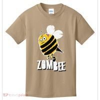 Funny Zombee Bee Zombie Halloween Bumblebee Brain Spooky Pun Kids T-Shirt thumb 0