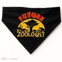 Future Zoologist Cute Zoology Students Funny Zoo Keeper Gift USA-Made Doggie Bandana thumb 0