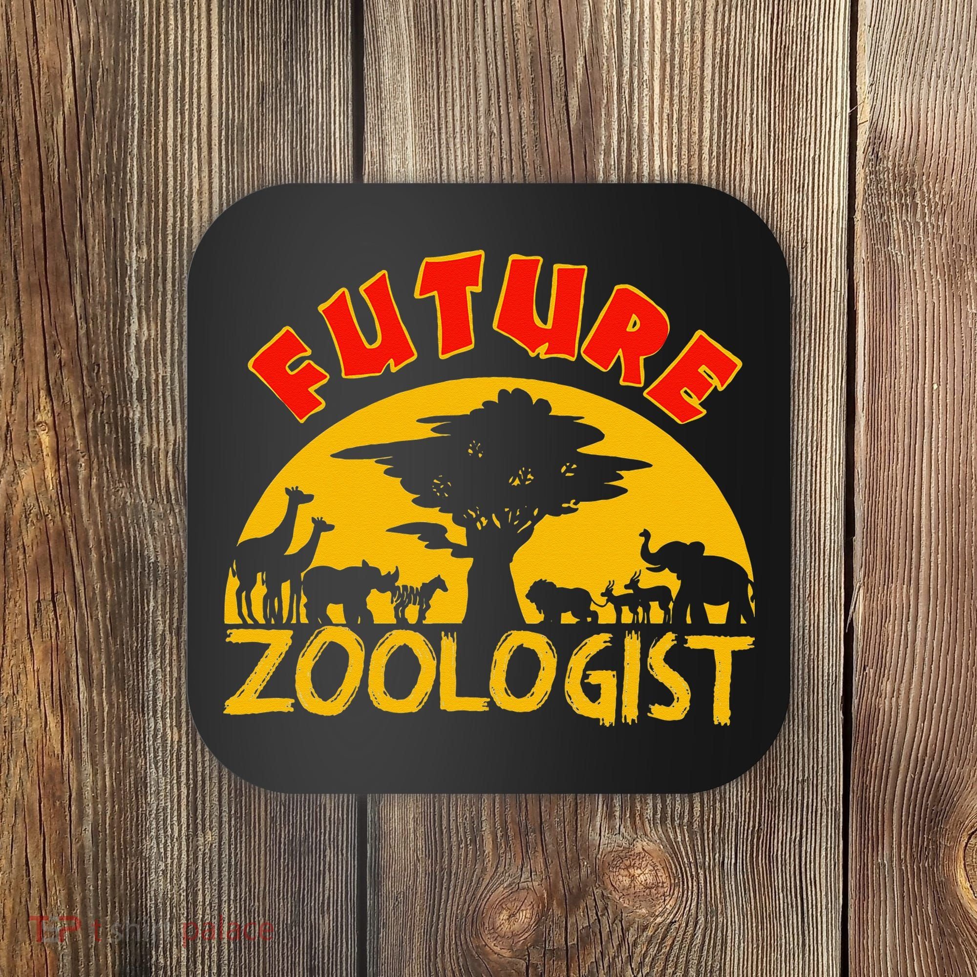 Future Zoologist Cute Zoology Students Funny Zoo Keeper Gift Coaster
