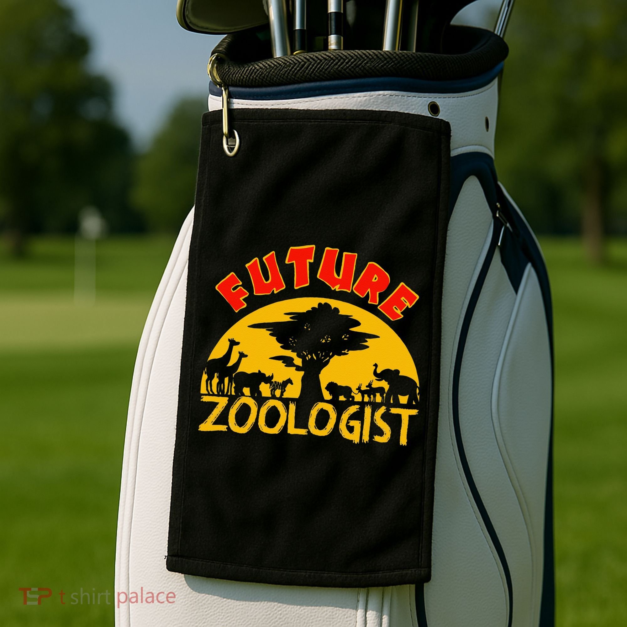 Future Zoologist Cute Zoology Students Funny Zoo Keeper Gift Golf Towel