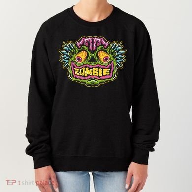 Funny Zombie Face Halloween Women's Sweatshirt