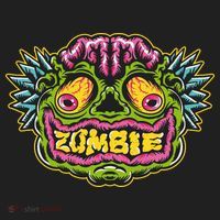 Funny Zombie Face Halloween Beanie thumb 2