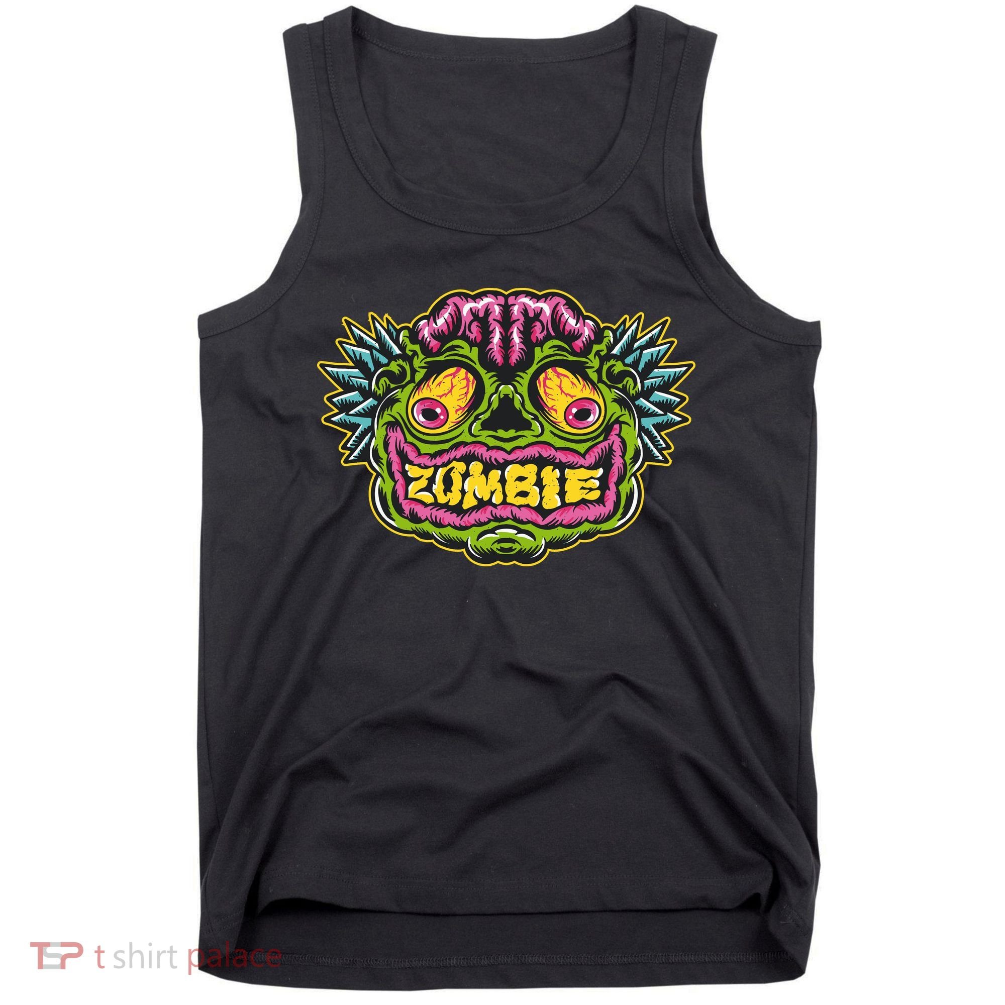 Funny Zombie Face Halloween Tank Top