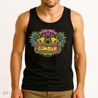 Funny Zombie Face Halloween Tank Top thumb 3