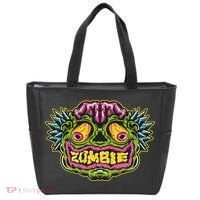 Funny Zombie Face Halloween Tote Bag thumb 0