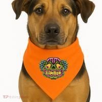 Funny Zombie Face Halloween USA-Made Doggie Bandana thumb 1