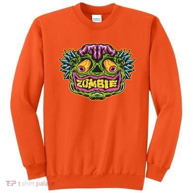 Funny Zombie Face Halloween Sweatshirt