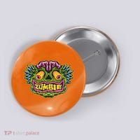 Funny Zombie Face Halloween Button thumb 0