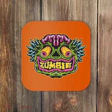 Funny Zombie Face Halloween Coaster
