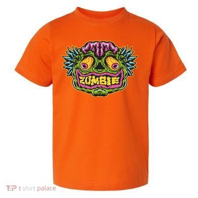 Funny Zombie Face Halloween Toddler T-Shirt