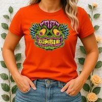 Funny Zombie Face Halloween Women's T-Shirt thumb 2
