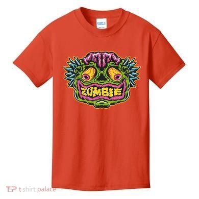 Funny Zombie Face Halloween Kids T-Shirt