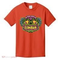 Funny Zombie Face Halloween Kids T-Shirt thumb 0