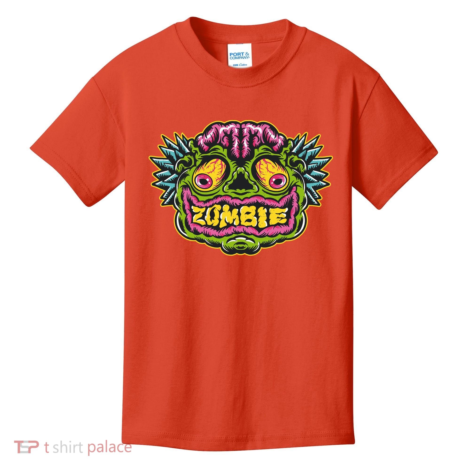 Funny Zombie Face Halloween Kids T-Shirt