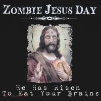 Funny Zombie Jesus Day He Has Risen Sarcastic Easter Doggie Tank thumb 4