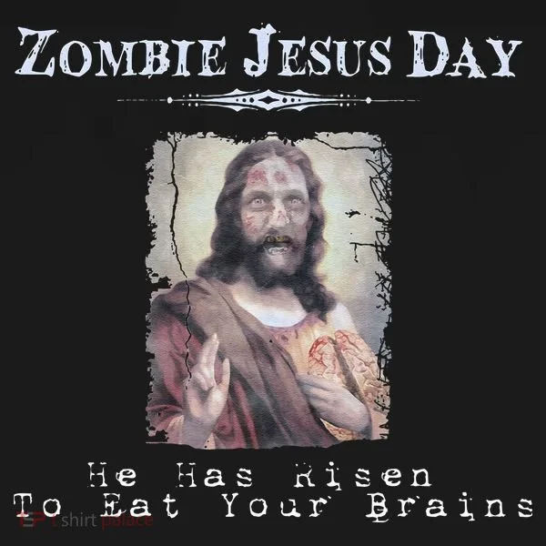 Funny Zombie Jesus Day He Has Risen Sarcastic Easter Doggie Tank