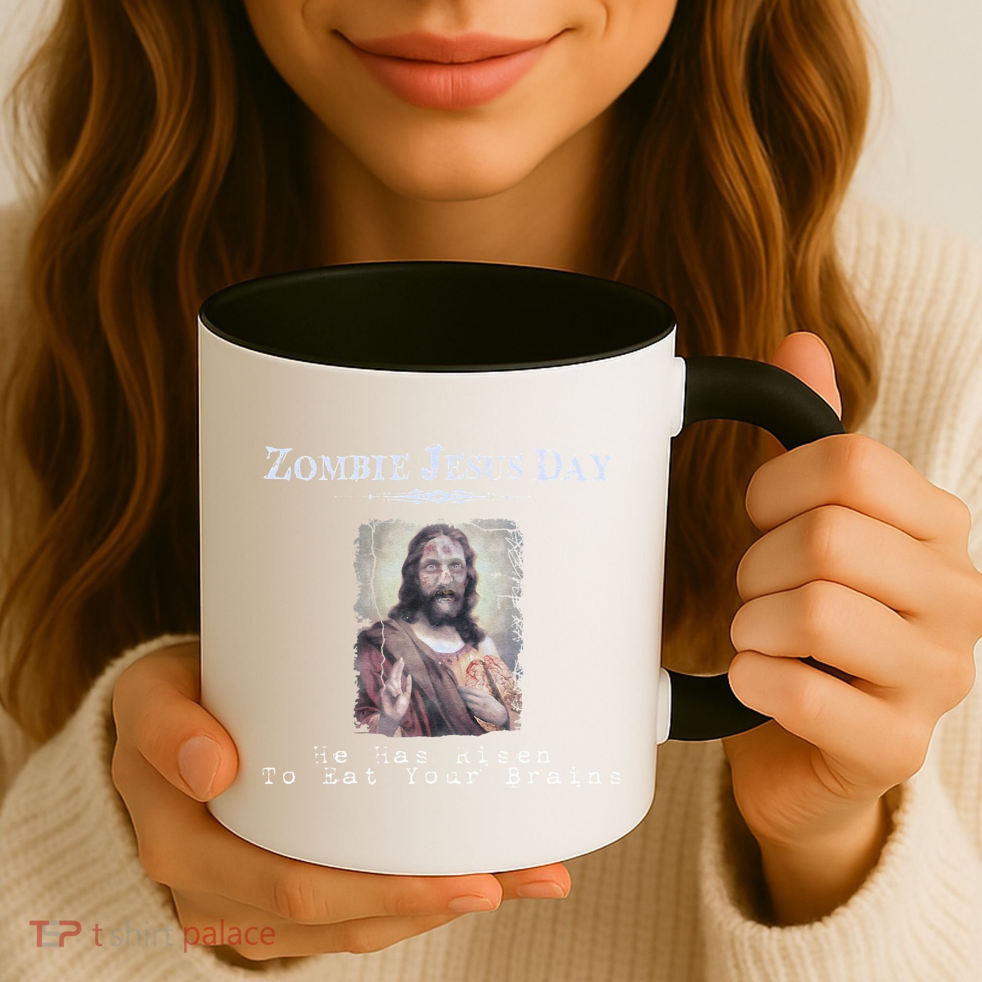 Funny Zombie Jesus Day He Has Risen Sarcastic Easter Coffee Mug
