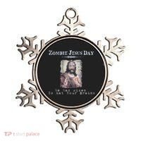 Funny Zombie Jesus Day He Has Risen Sarcastic Easter Ornament thumb 0