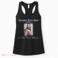 Funny Zombie Jesus Day He Has Risen Sarcastic Easter Women's Tank Top thumb 0