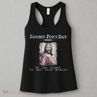 Funny Zombie Jesus Day He Has Risen Sarcastic Easter Women's Tank Top thumb 3