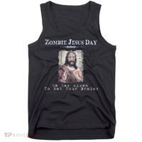Funny Zombie Jesus Day He Has Risen Sarcastic Easter Tank Top thumb 0