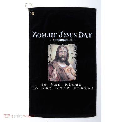 Funny Zombie Jesus Day He Has Risen Sarcastic Easter Golf Towel