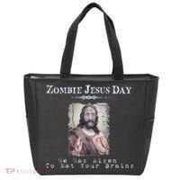 Funny Zombie Jesus Day He Has Risen Sarcastic Easter Tote Bag thumb 0