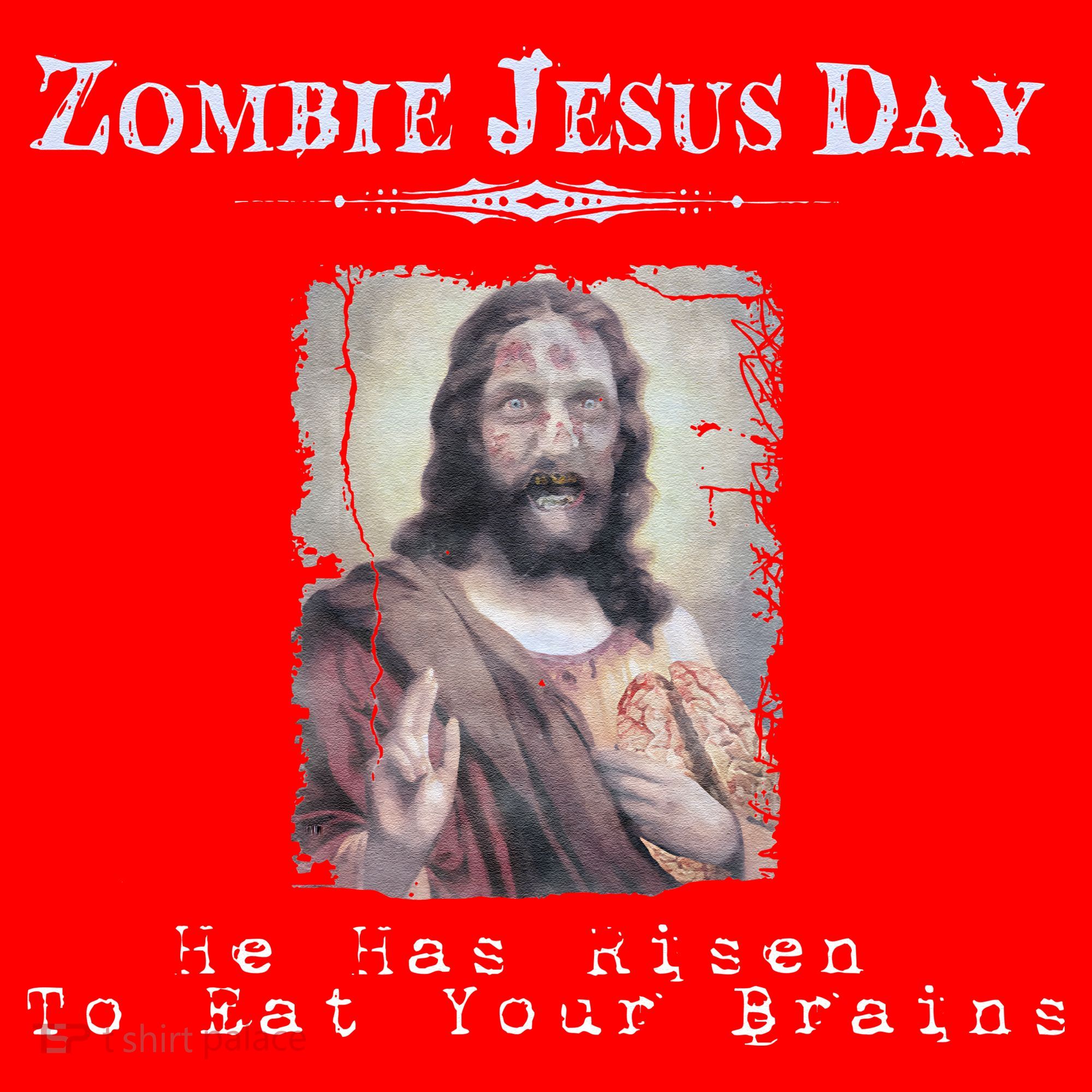 Funny Zombie Jesus Day He Has Risen Sarcastic Easter Santa Hat