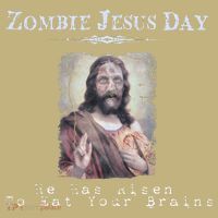 Funny Zombie Jesus Day He Has Risen Sarcastic Easter Sweatshirt thumb 2