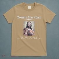 Funny Zombie Jesus Day He Has Risen Sarcastic Easter T-Shirt thumb 5