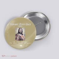 Funny Zombie Jesus Day He Has Risen Sarcastic Easter Button thumb 0