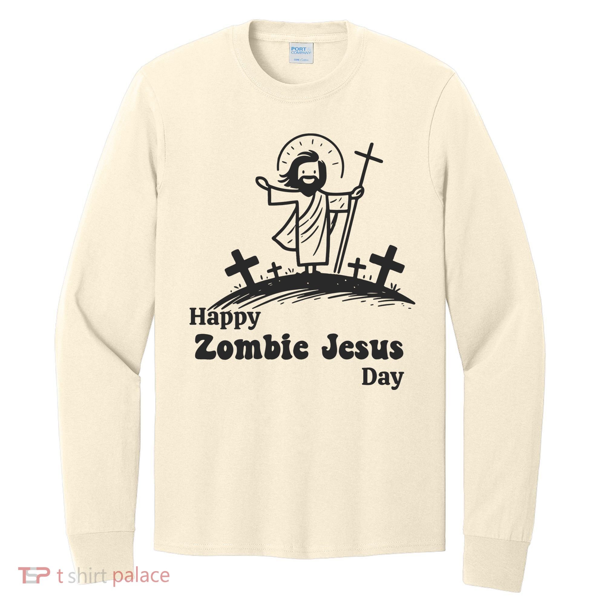 Funny Zombie Jesus Long Sleeve Shirt