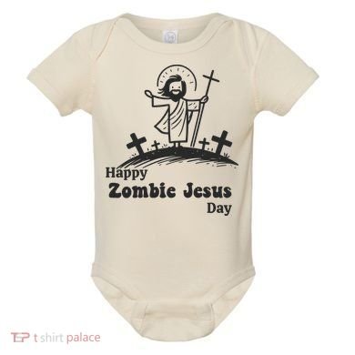 Funny Zombie Jesus Baby Bodysuit