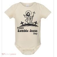 Funny Zombie Jesus Baby Bodysuit thumb 0