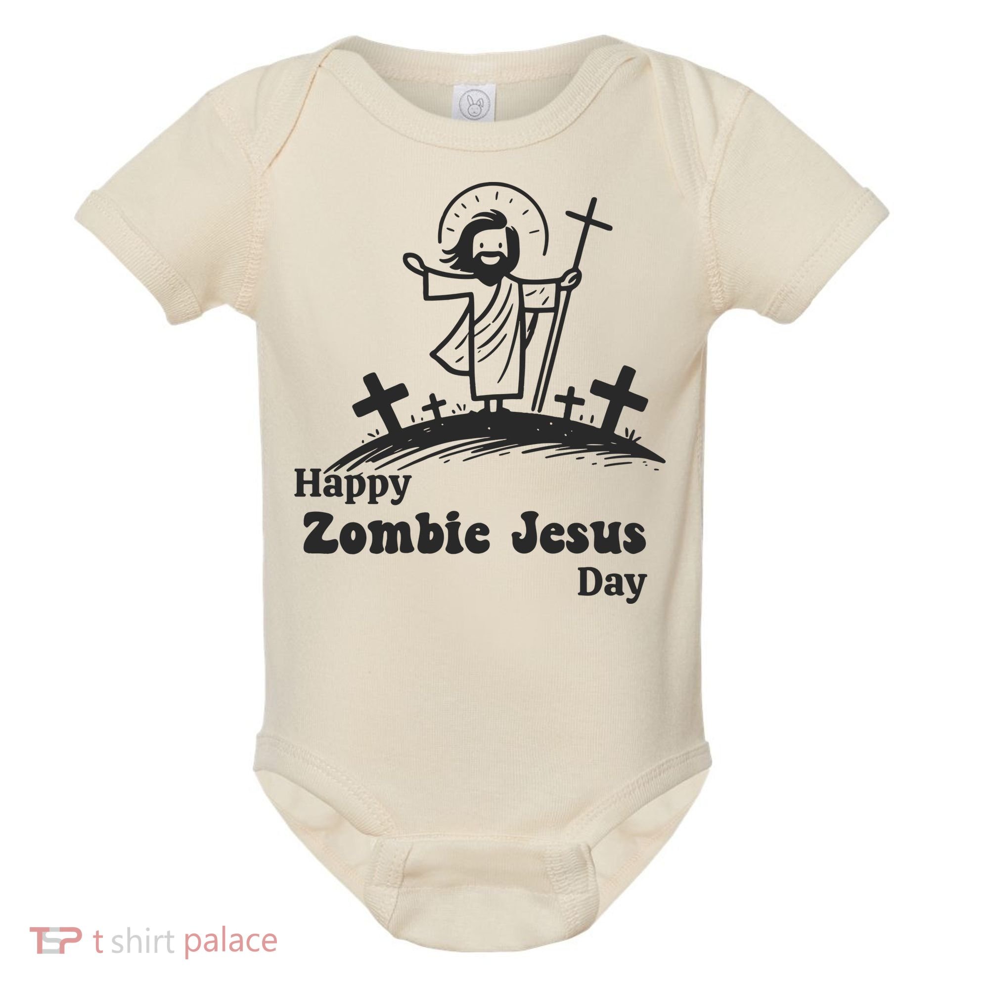 Funny Zombie Jesus Baby Bodysuit