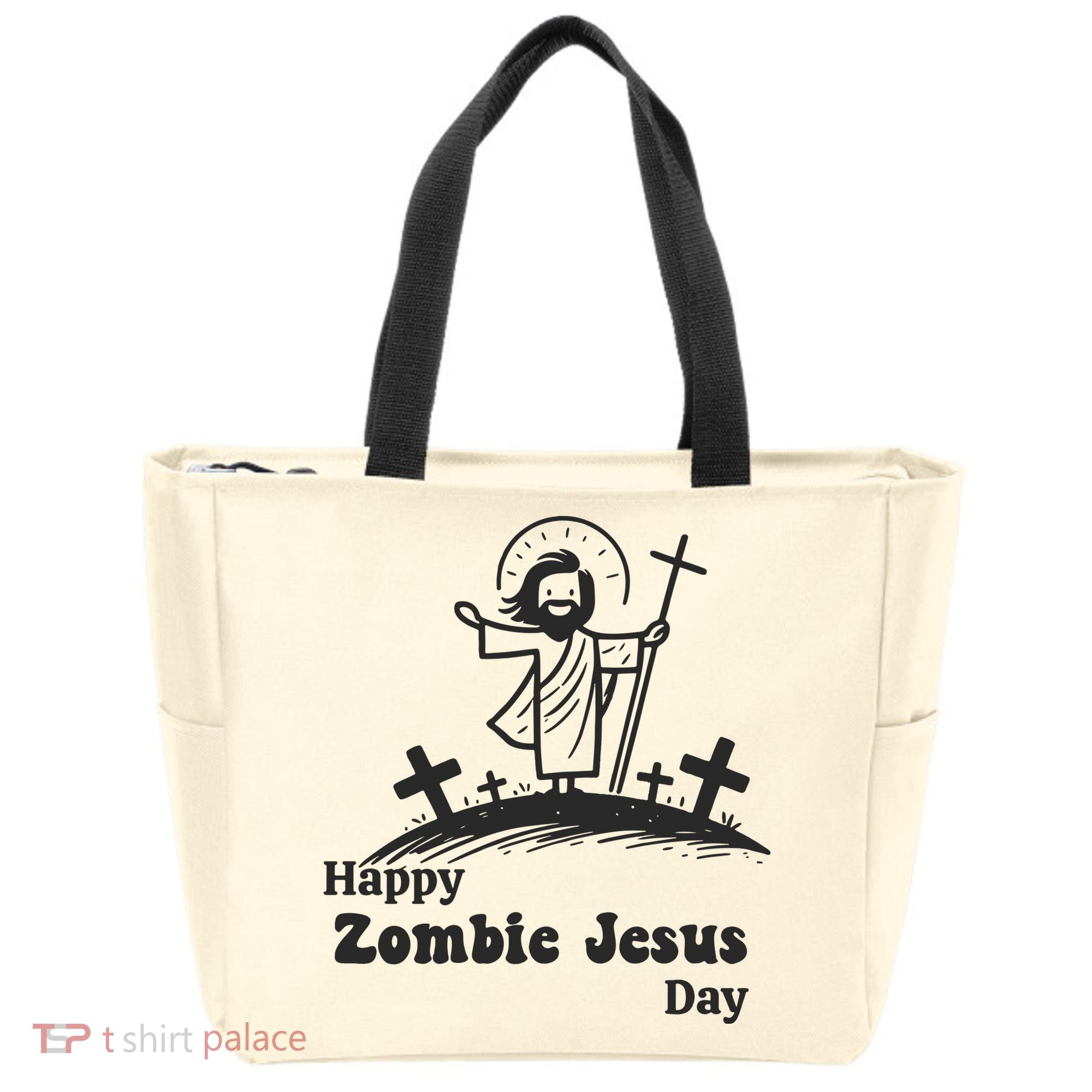 Funny Zombie Jesus Tote Bag