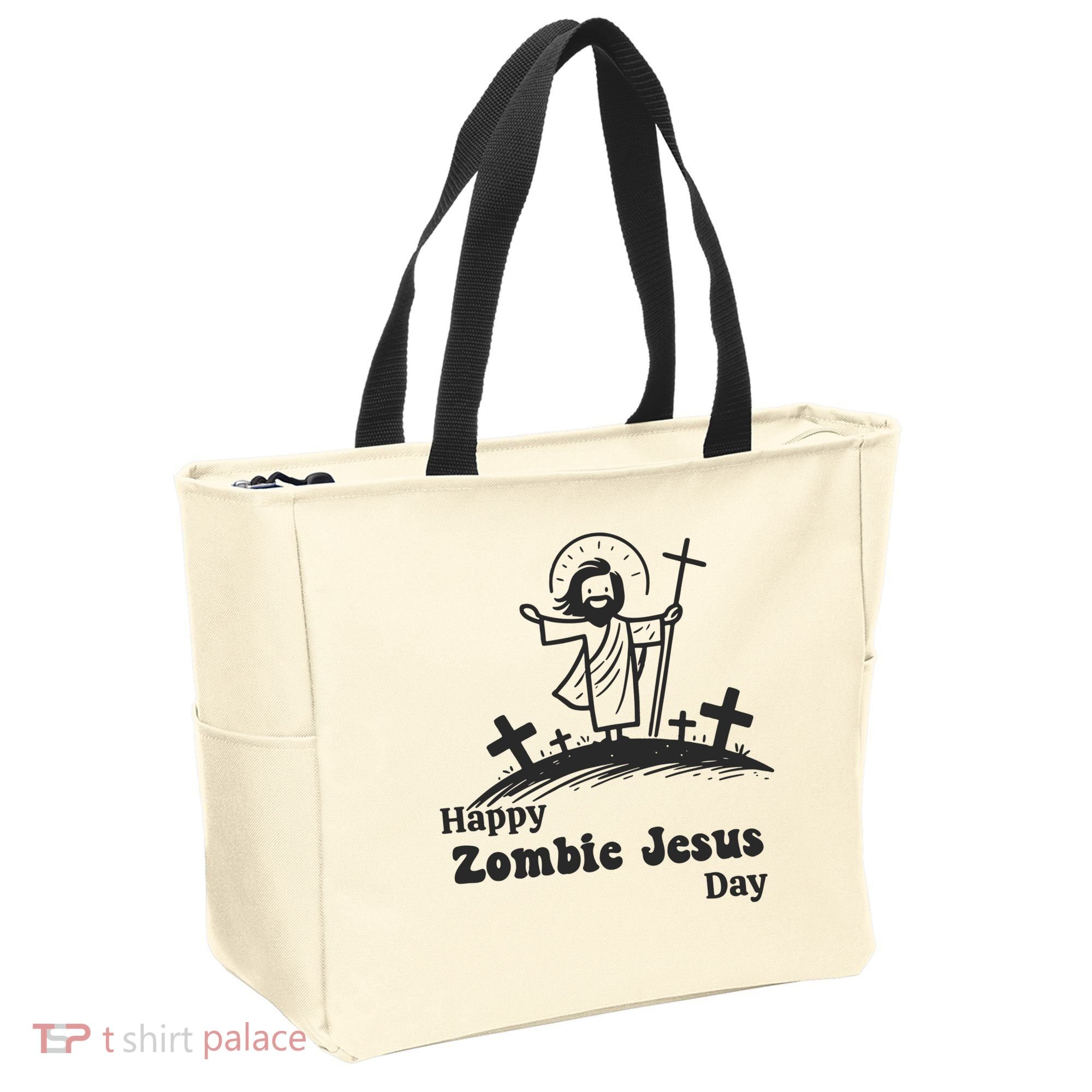 Funny Zombie Jesus Tote Bag