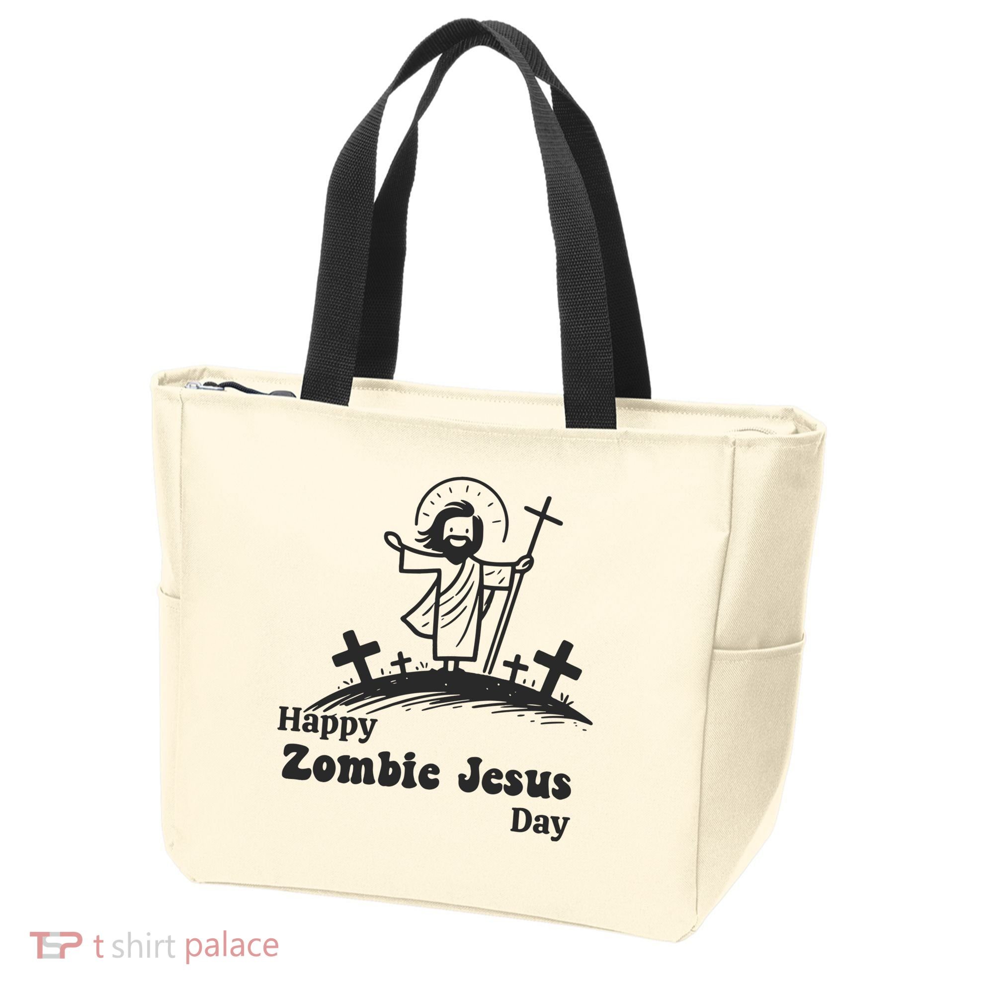 Funny Zombie Jesus Tote Bag