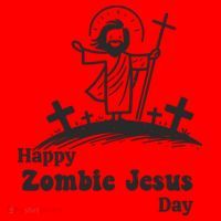Funny Zombie Jesus Santa Hat thumb 1