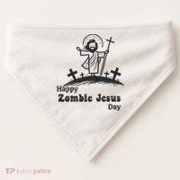 Funny Zombie Jesus USA-Made Doggie Bandana thumb 0