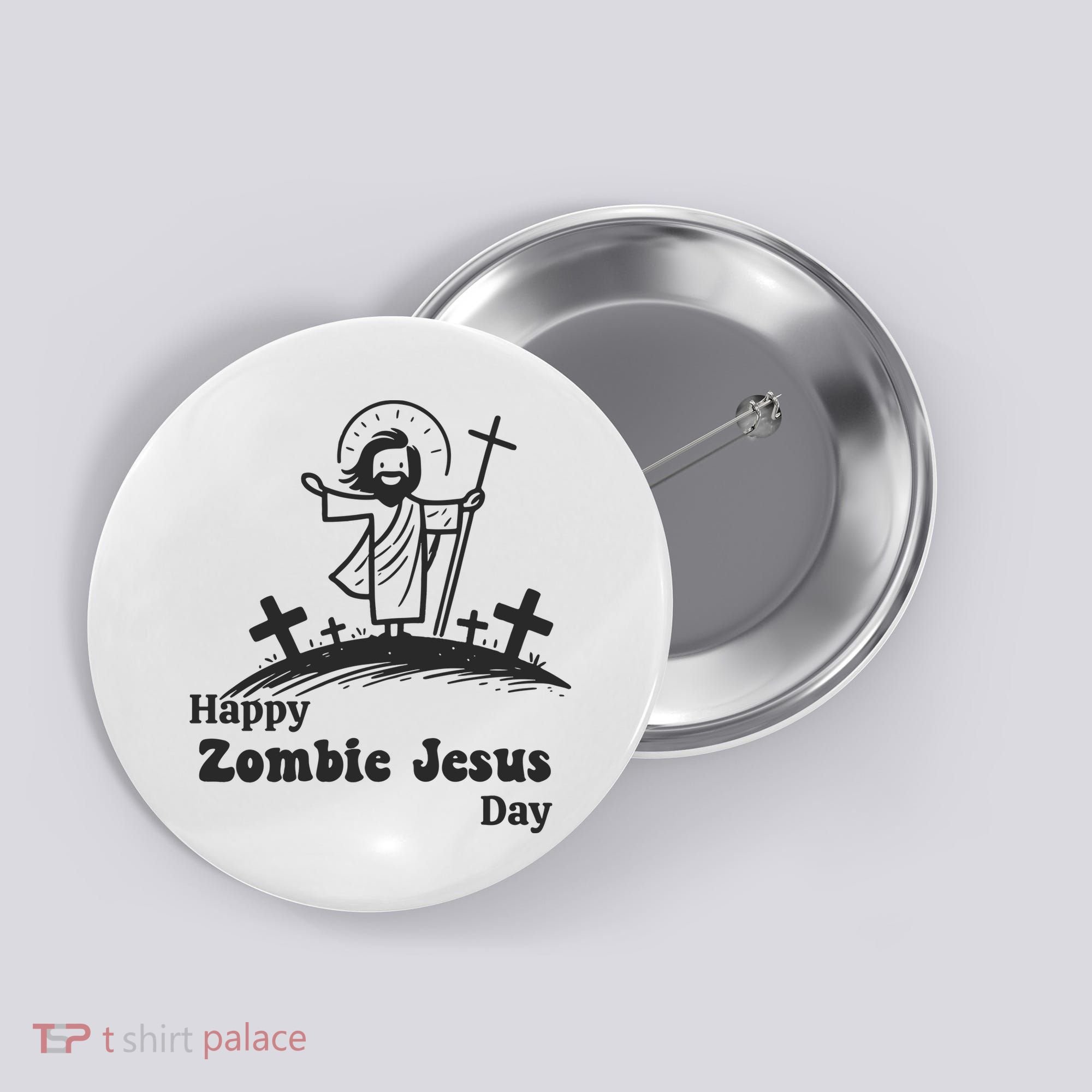 Funny Zombie Jesus Button