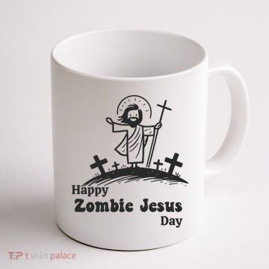 Funny Zombie Jesus Coffee Mug back