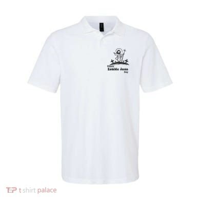 Funny Zombie Jesus Polo