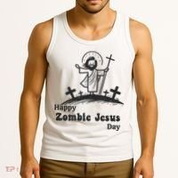 Funny Zombie Jesus Tank Top thumb 3